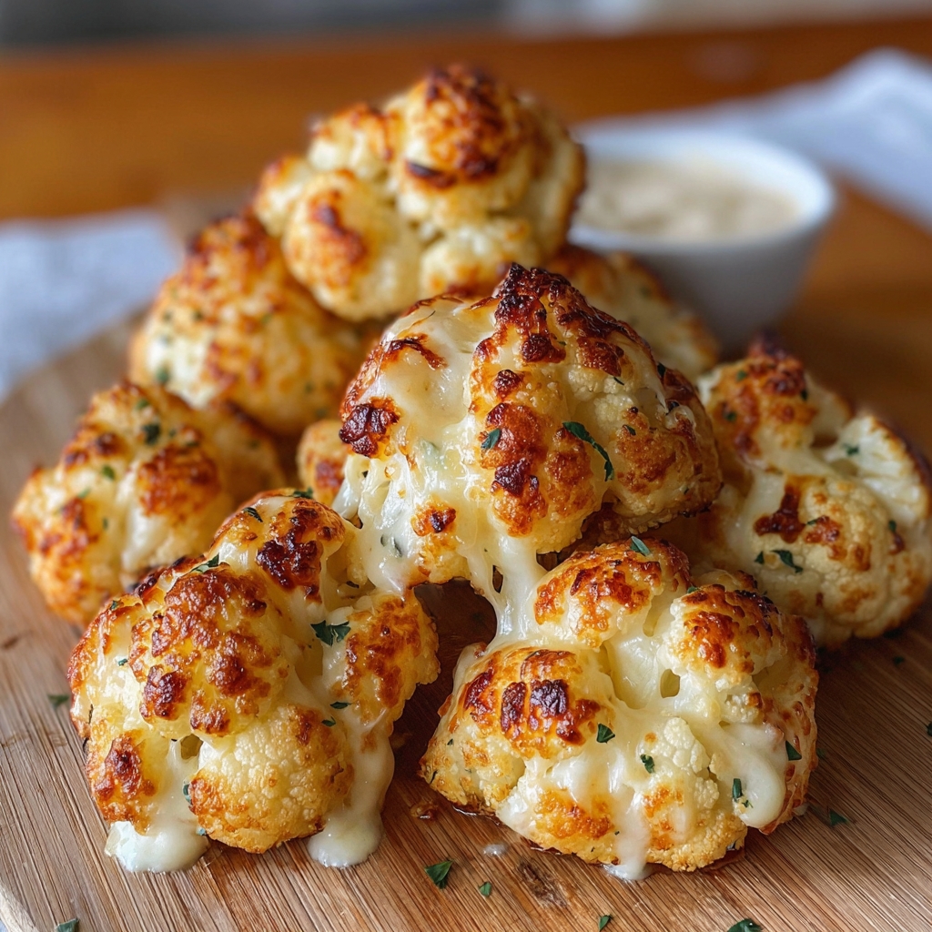 Bouchées de Chou-Fleur au Fromage à la Poêle, une recette savoureuse et délicieuse.