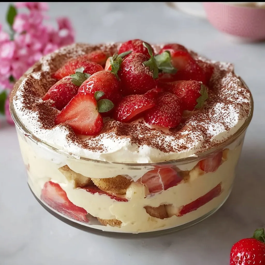 Une tarte aux fraises et aux strawberries, garnie de chocolat et de pistaches, est servie dans un verre.